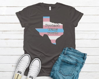 Protect Trans Kids T-Shirt, Unisex Trans Flag Tee, Transgender Pride And Ally Shirt, Y'all = All Trans Shirt, Texas Trans Rights Tee