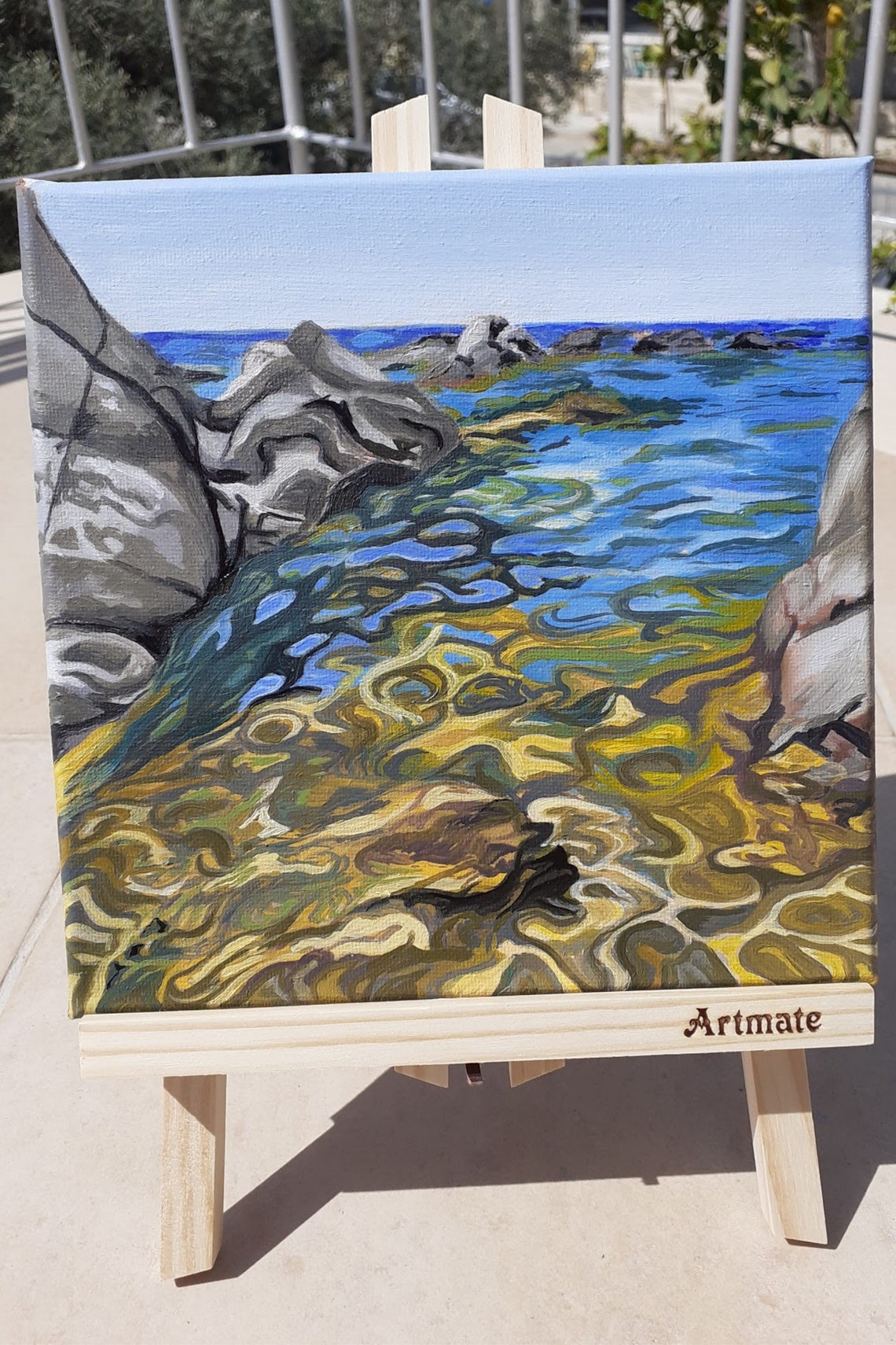 pomos cyprus original painting on canvas original art etsy