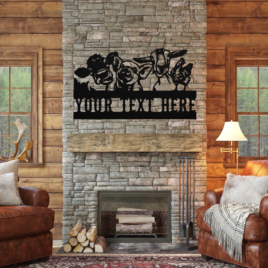 Silly Farm Animals Custom Metal Sign - Metal Porch Sign | Personalized ...