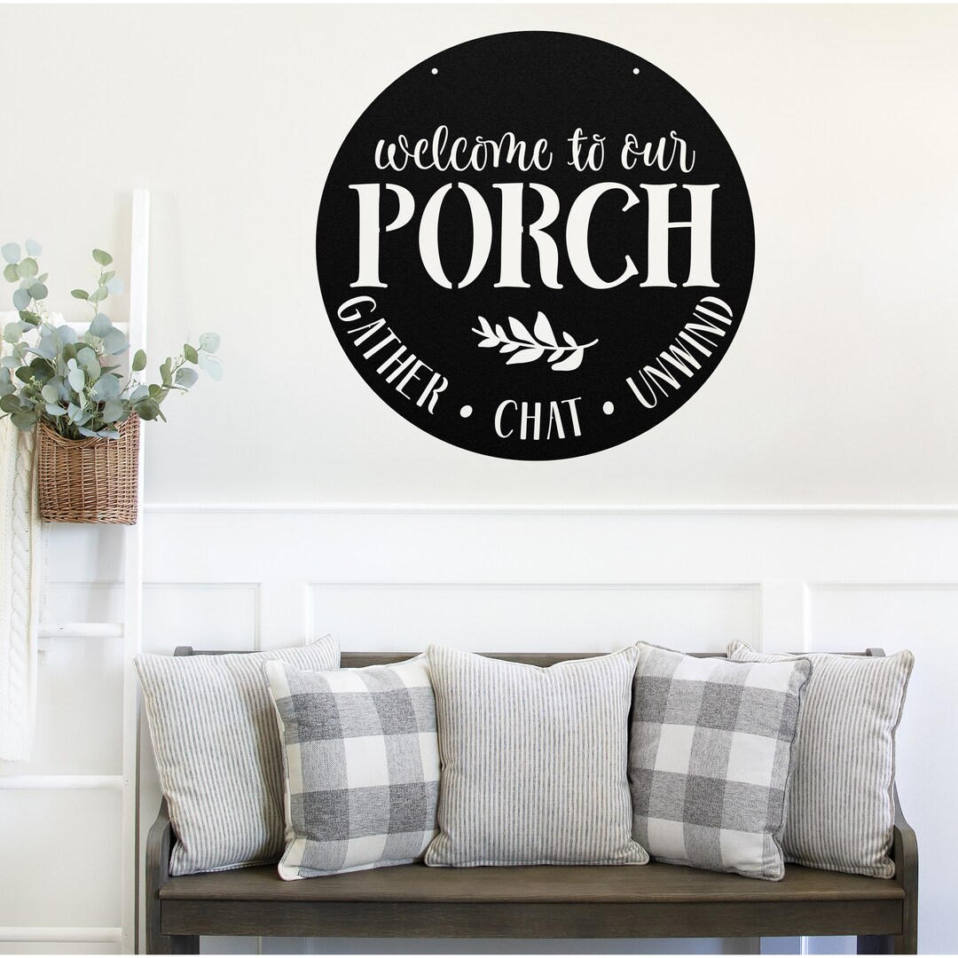 to Our Porch Sign Metal Porch Sign Outdoor Sign Front Door Sign Metal Summer Sign Etsy