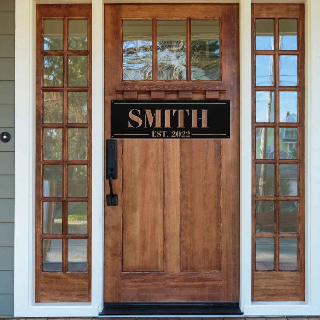 Custom Last Name Family Sign ~ Metal Porch Sign, Custom Family Home ...