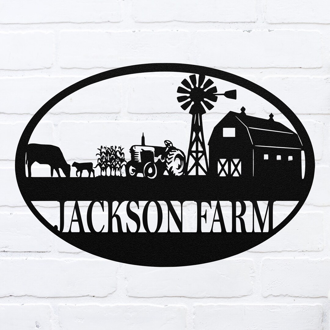 Custom Farm Welcome Sign ~ Metal Porch Sign | Metal Gate Sign | Farm ...