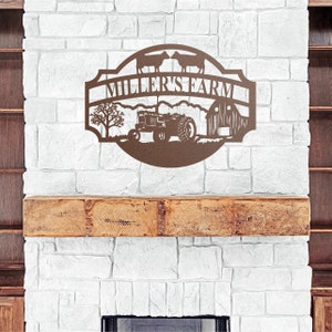 Cattle Ranch Custom Metal Sign - Metal Porch Sign, Personalized Metal Sign, Custom Porch, Personalized Farm Sign, Cow Sign