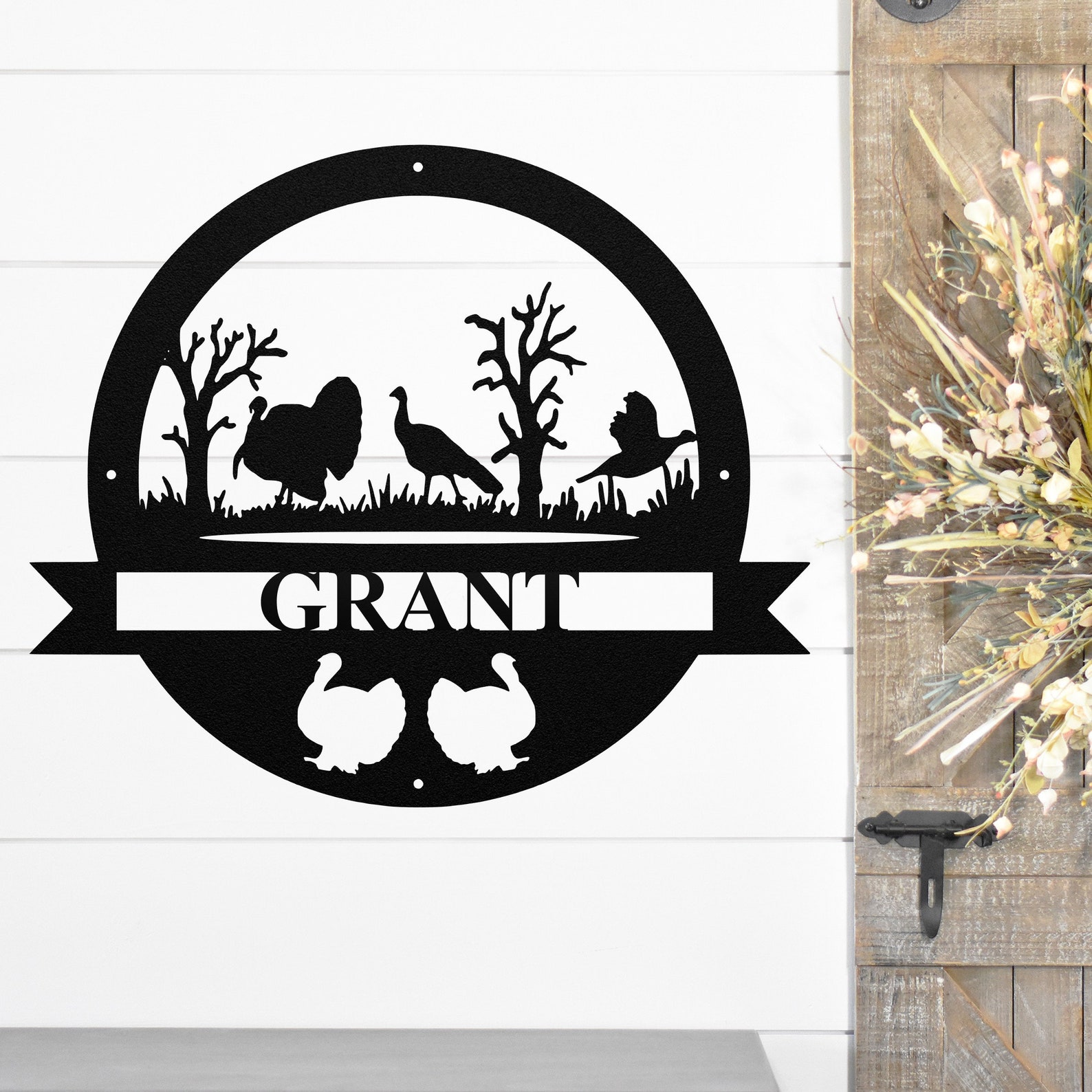 Turkey Hunting Name Sign Metal Porch Sign Outdoor Sign - Etsy