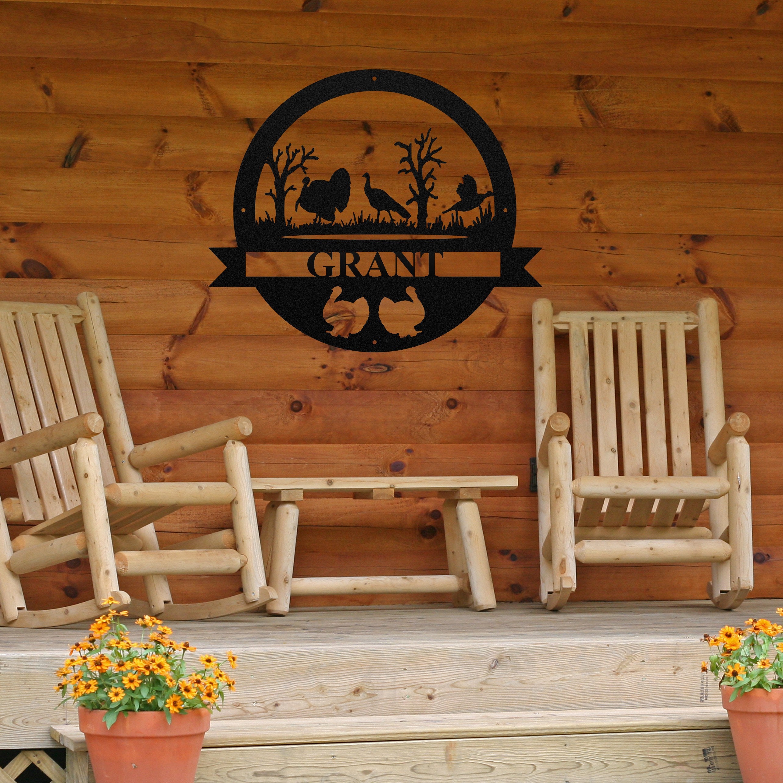 Turkey Hunting Name Sign Metal Porch Sign Outdoor Sign | Etsy