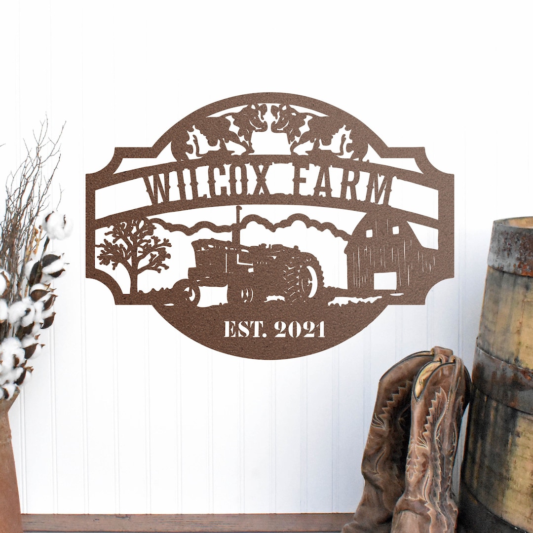 Cattle Ranch Custom Metal Sign Metal Porch Sign, Personalized Metal Sign, Custom Porch