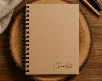 Notizbuch personalisiert A5/A4 • handgemacht • Ringbindung • stilvolles Ideen- und Tagebuch, Journal, Projektbuch *besondere Geschenke*
