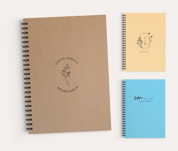 Personalized Journal / Diary with Monogram - Many Cover Colors - Beautiful Gift for Students, Teachers & Colleagues