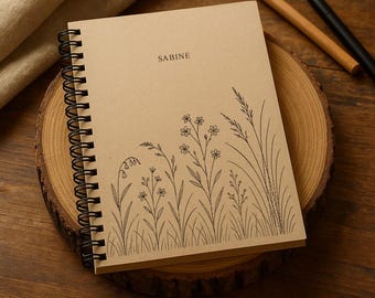 Notizbuch personalisiert A5/A4 • handgemacht • Ringbindung • stilvolles Ideen- und Tagebuch, Journal, Projektbuch *besondere Geschenke*