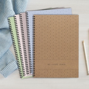 Quaderno ad anelli A4 – personalizzabile | 100 pagine | colori tenui | fatto a mano con amore