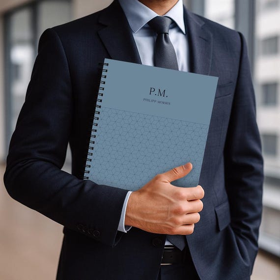 Personalized A5/A4 business notebook • handmade • ring binding • stylish project book, journal *special gift for her & him*