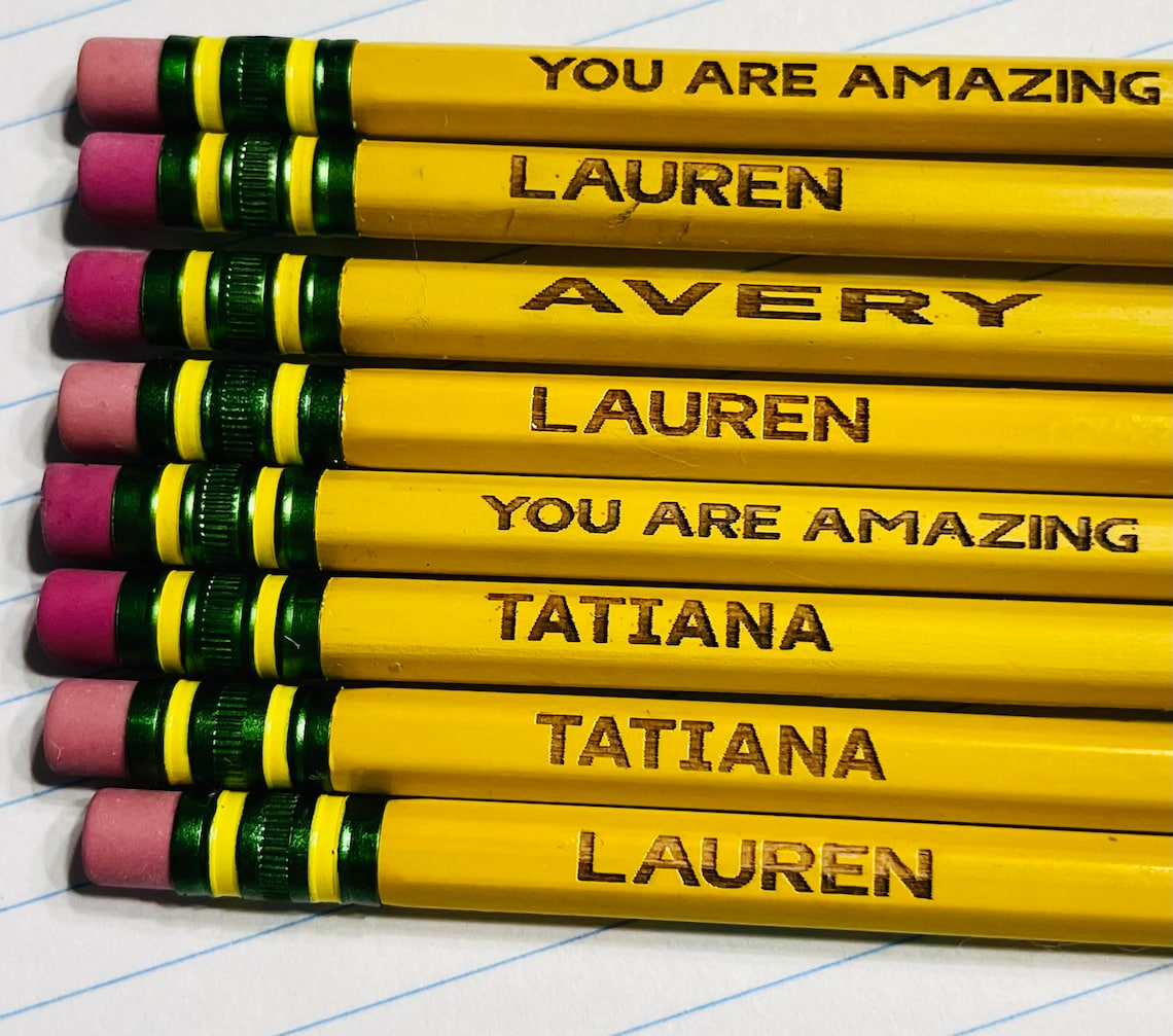 Personalized 2 Pencils Back to School Ticonderoga Pencils Etsy