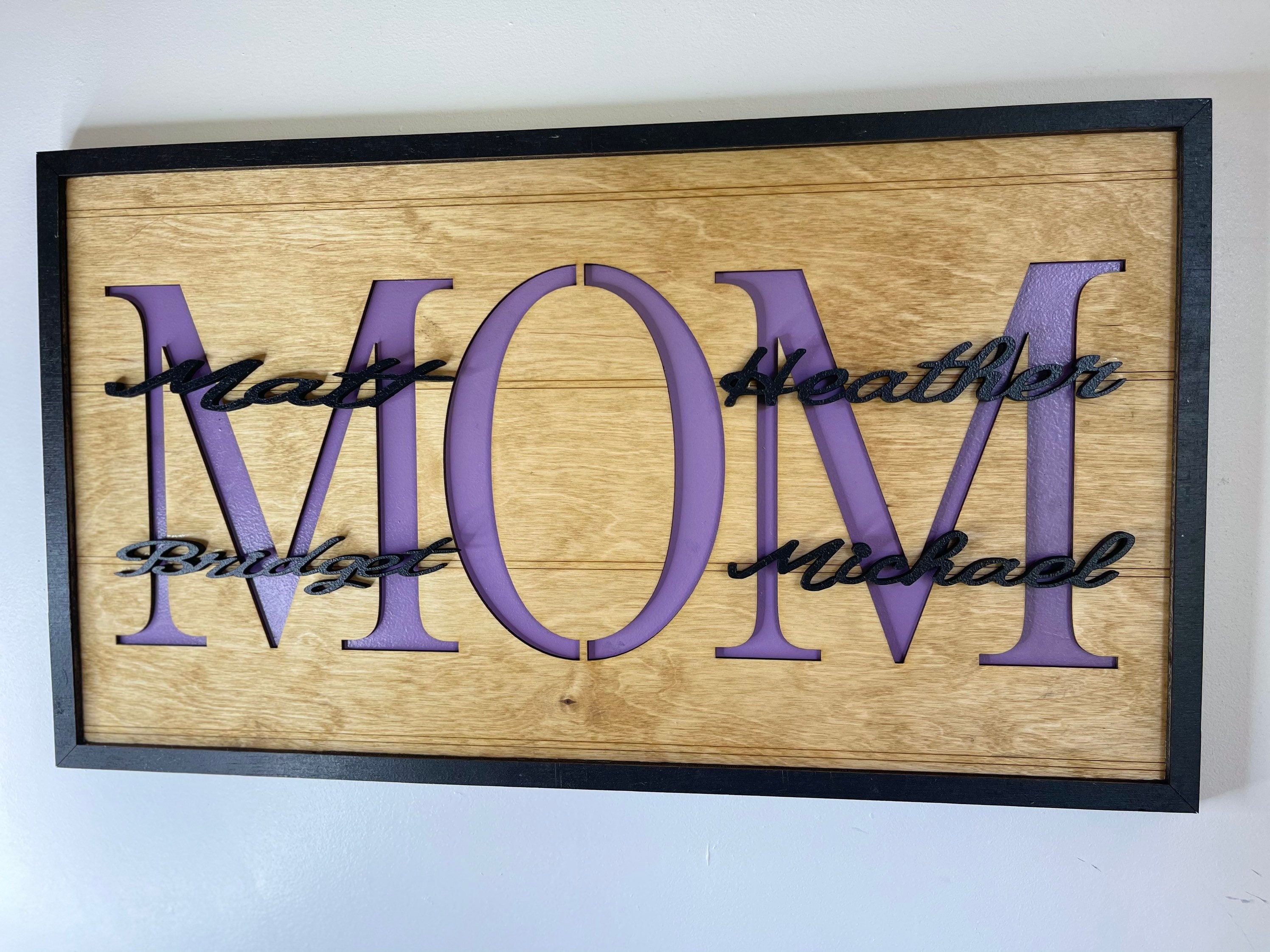 Personalized Mom Wooden Sign Mother’s Day Gift for Mom | Etsy
