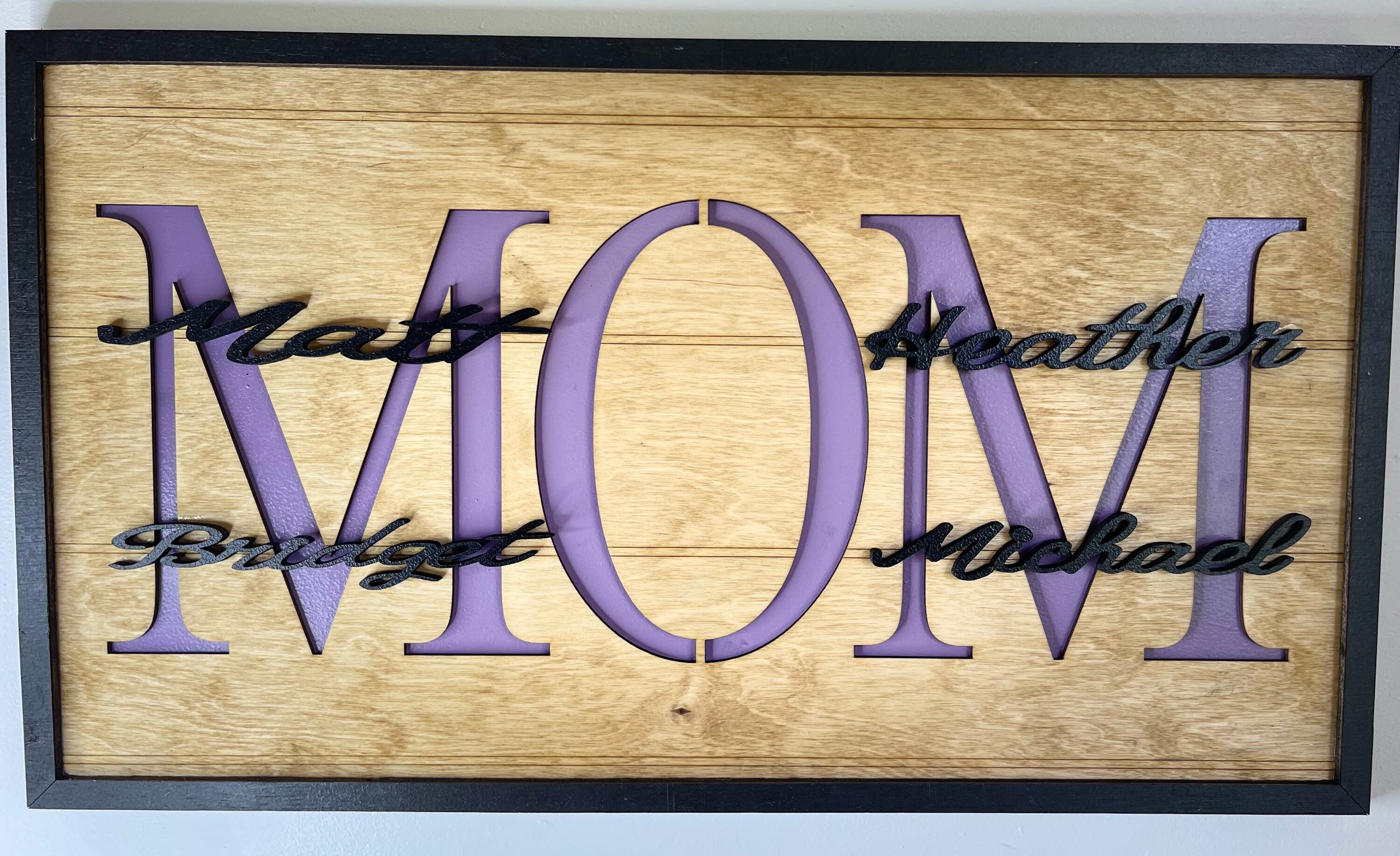 Personalized Mom Wooden Sign, Mother's Day Gift for Mom, Birthday Gift ...