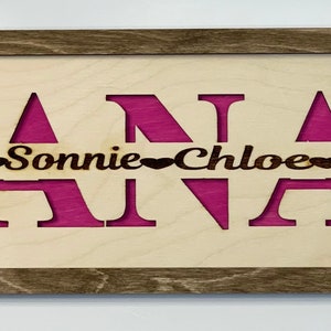 Mom, Nanay, Lola, Mother's Day Sign with kids name, Mom wood Sign, Mother's Day Gift for Mom, Personalized Mom Gift, Birthday Gift for Mom