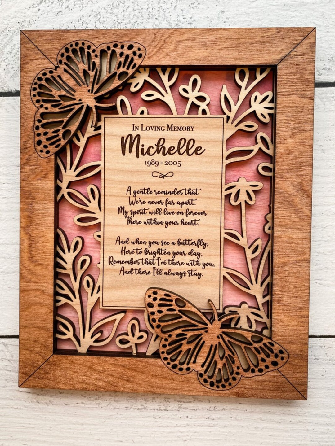Photo Frame Memory Cardinal Cardinal in Memory Frame Set, Butterfly Remembrance Frame Set and Ship ...