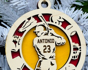 Personalized Baseball Ornament, Baseball Ornament, 2025 Ornament, Sports Ornament, Holiday Ornament, Custom Ornament, Baseball Team Ornament