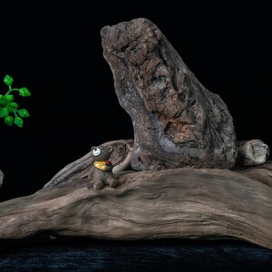 Driftwood Sculpture w/ Cute Bear