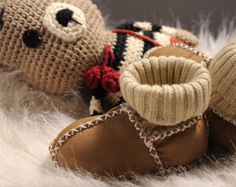 baby sheepskin moccasins