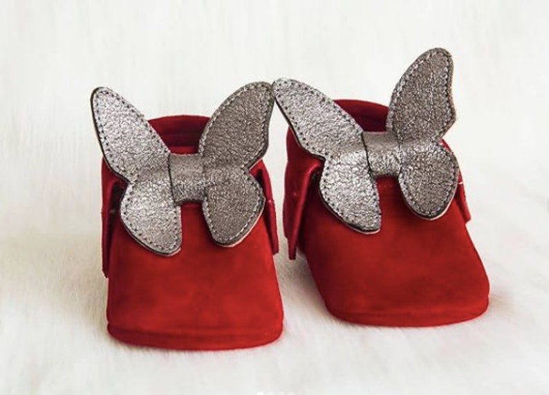 Genuine Leather Handmade Moccasins for Infant Butterfly Baby Girls Shoes Newborn Toddler Baby Girl Shoes Mary Janes