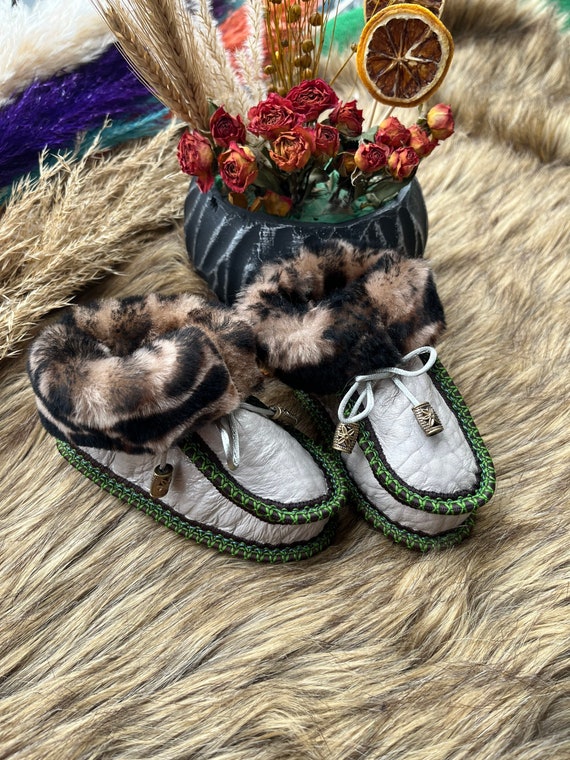 Mocassini tradizionali per bambini con occhio malvagio, scarpe