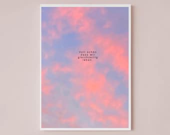 A4 Poster • Voll schön dass wir gleichzeitig leben • Miniprint | Ute Arnold | Artprint