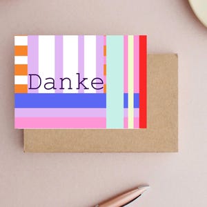 Danke | Postkarte | bunt | Karte