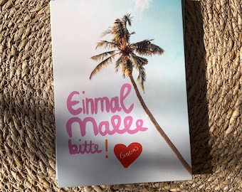 Postkarte „ Einmal Malle bitte „ Grazias | Mallorca Fan
