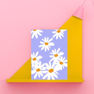 Postkarte • I Love Gänseblümchen • Blumen | Pastel | Sommer | Frühling | Softe Farben | Grußkarte | Danke | Happiness | Schwarzwald