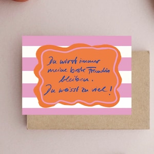 Postkarte • beste Freundin  •| du weißt Zuviel | Freundschaft | Humor