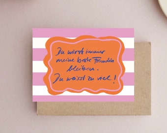 Postcard • best friend •| you know too much | friendship | humor