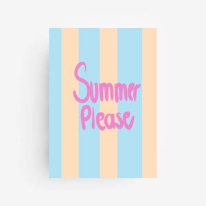 Postkarte • Summer please  •| Karten  | coole Postkarten | Sommer bitte