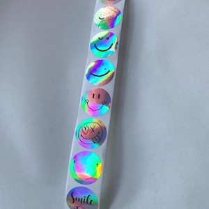 8 stickers Shiny Smiley Hologram Sticker Laptop