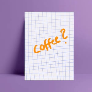 Coffee Postkarte | Karten  | coole Postkarten | Kuss | Kaffee | Date