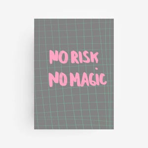Postkarte • no Risk no Magic | Karten  | coole Postkarten  | Geburtstag