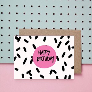 Happy Birthday | Karte  • Geburtstag  • Grusskarte | Postkarte | Punkte
