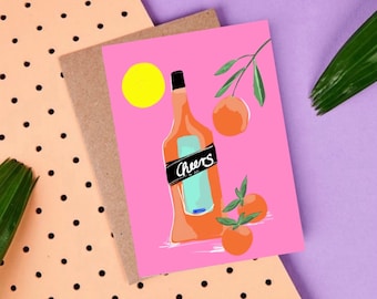 Postcard “cheers to Life” | Aperol | Spray | cheers | Greeting card | for life |