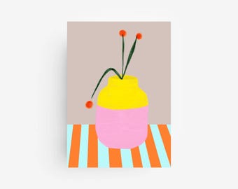 Postcard • Mio Vaso fresh • Cards | dots | stripes | colorful | birthday card | friendship