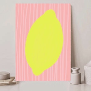 Poster “Lemon Pastel” | Prints | Art | lemon | Softcolor | pink |fruits | Colorful | Colorful | Colorful print I poster colorful