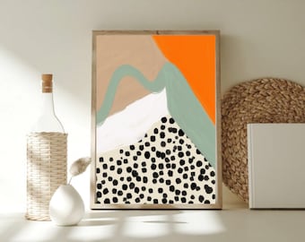 ART PRINT • BOHO Crazy Life • Poster | Druck | Art by Ute Arnold | Hej.Ibiza | Office | Wohnzimmer | Deko | Dots | Punkte | bohostyle