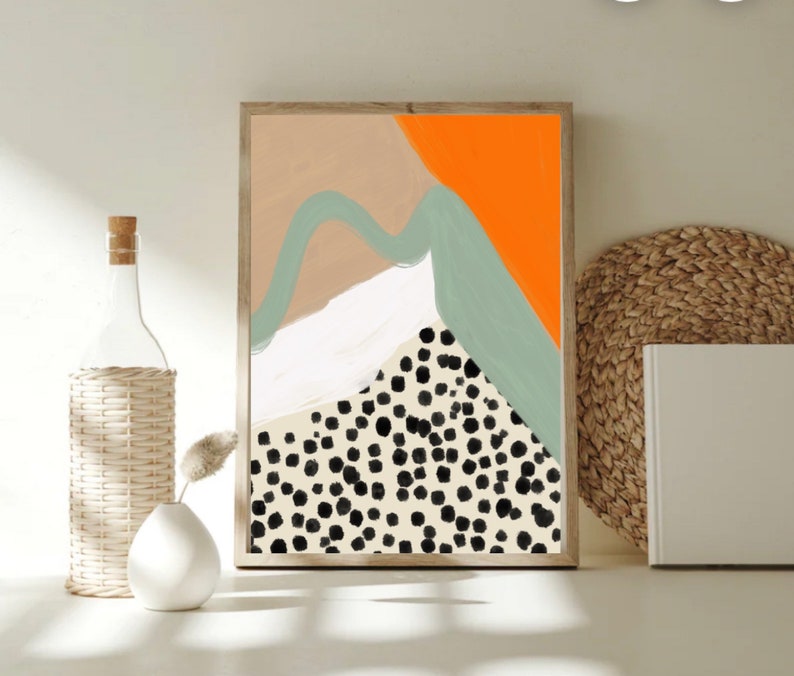 ART PRINT BOHO Crazy Life Poster Druck Art by Ute Arnold Hej.Ibiza Office Wohnzimmer Deko Dots Punkte bohostyle Bild 1