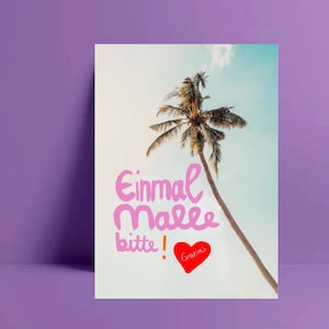 Postkarte „ Einmal Malle bitte „ Grazias | Mallorca Fan