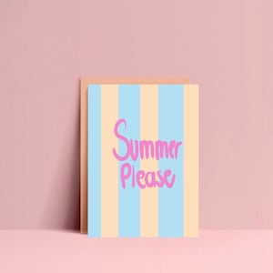 Postkarte • Summer please  •| Karten  | coole Postkarten | Sommer bitte