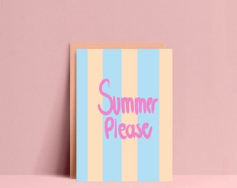 Postcard • Summer please •| Cards | cool postcards | Summer please