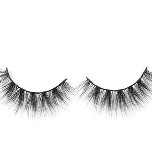 May include: A pair of black false eyelashes, each with a curved, flexible band and long, wispy synthetic fibers. The lashes are designed to enhance the eyes, providing volume and length for a dramatic look. The background is plain white.