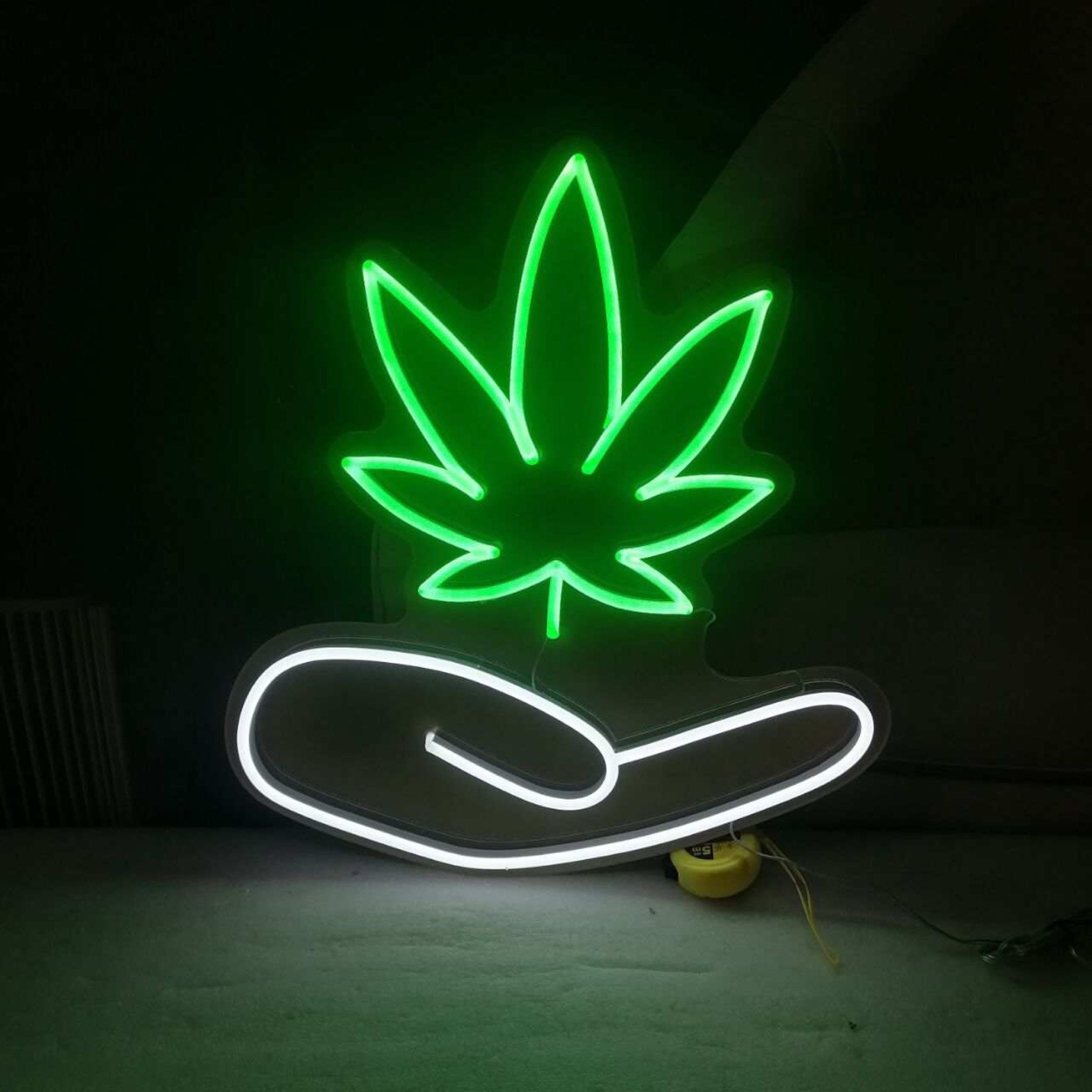 Cannabis LED Neon Sign / Marijuana Leaf Light Neon Sign / Weed | Etsy