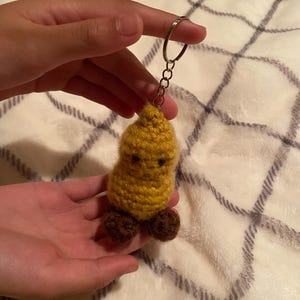crochet jellycat inspired penut keychain