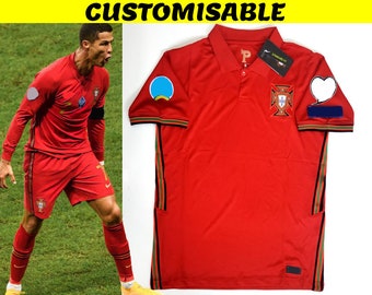 2021 Portugal Home Cristiano Ronaldo #7 Soccer Futbol Football Kids Soccer Jersey /& Shorts Youth Sizes