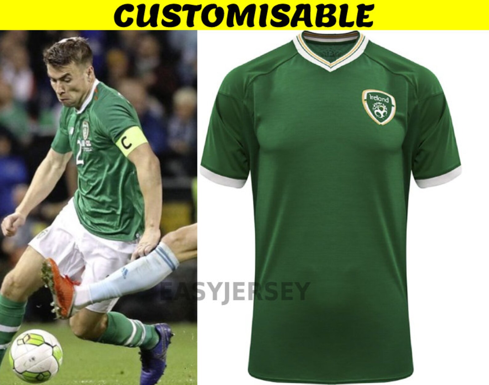 Ireland Irish Football Jersey 2020/21 / Soccer Jersey Ireland Etsy