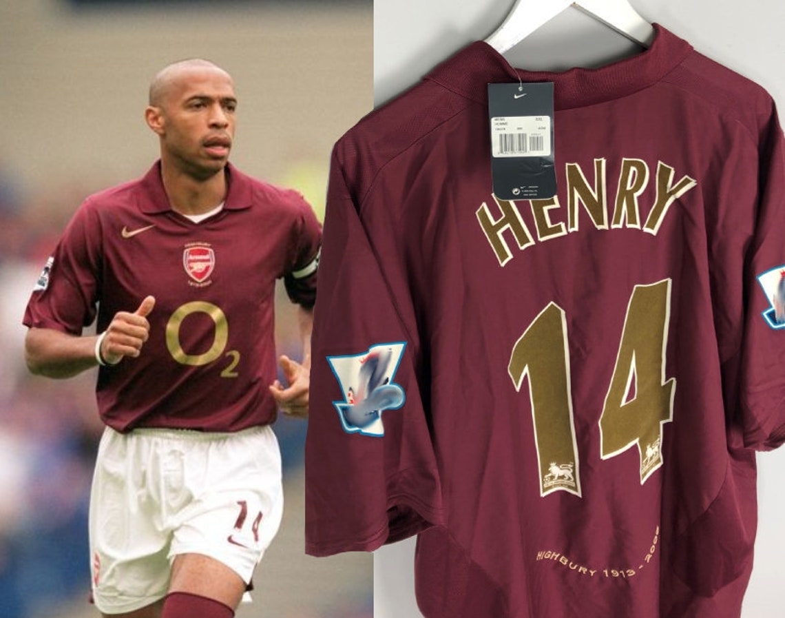 Arsen Retro 2005/06 Thierry Henry Jersey 14 Classic Retro | Etsy